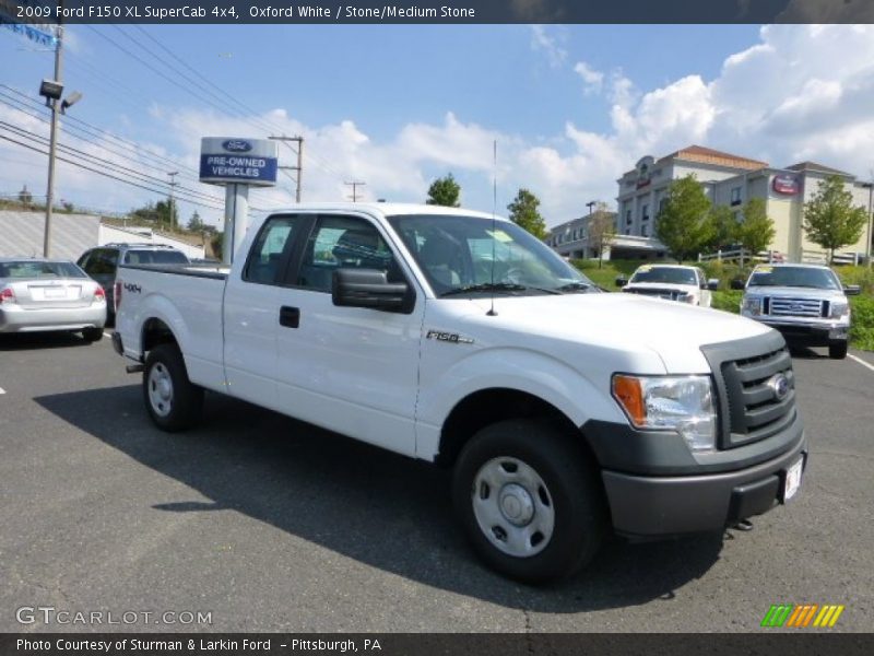 Oxford White / Stone/Medium Stone 2009 Ford F150 XL SuperCab 4x4