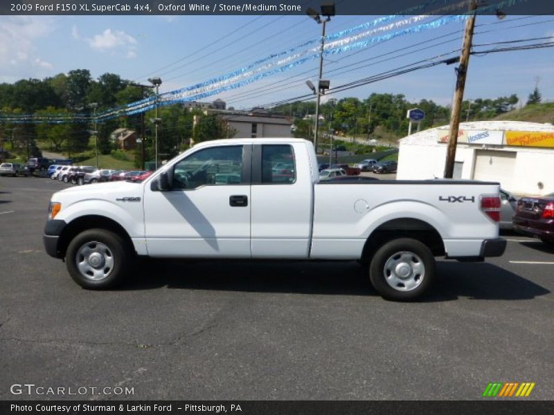 Oxford White / Stone/Medium Stone 2009 Ford F150 XL SuperCab 4x4