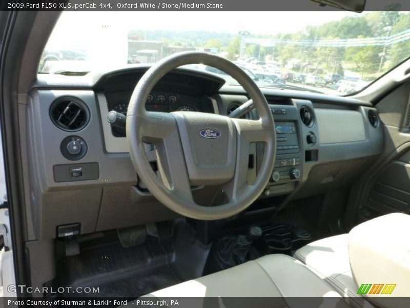 Oxford White / Stone/Medium Stone 2009 Ford F150 XL SuperCab 4x4
