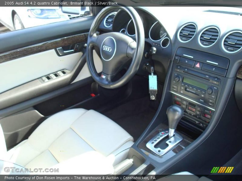 Brilliant Black / Silver/Black 2005 Audi S4 4.2 quattro Cabriolet
