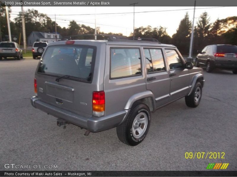 Silverstone Metallic / Agate Black 2000 Jeep Cherokee Sport