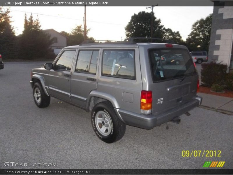 Silverstone Metallic / Agate Black 2000 Jeep Cherokee Sport