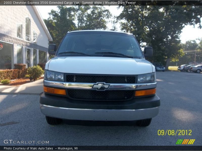 Summit White / Medium Dark Pewter 2003 Chevrolet Express 3500 Extended Cargo Van
