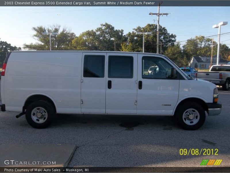 Summit White / Medium Dark Pewter 2003 Chevrolet Express 3500 Extended Cargo Van