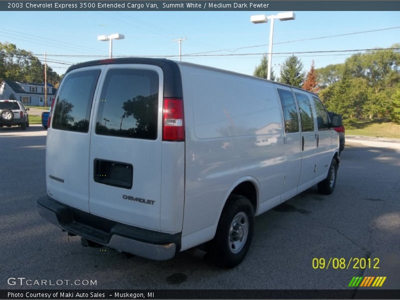 Summit White / Medium Dark Pewter 2003 Chevrolet Express 3500 Extended Cargo Van