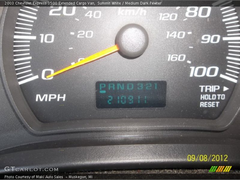Summit White / Medium Dark Pewter 2003 Chevrolet Express 3500 Extended Cargo Van