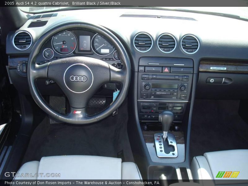 Brilliant Black / Silver/Black 2005 Audi S4 4.2 quattro Cabriolet