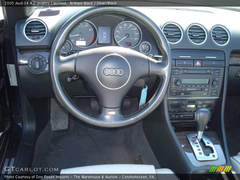 Brilliant Black / Silver/Black 2005 Audi S4 4.2 quattro Cabriolet