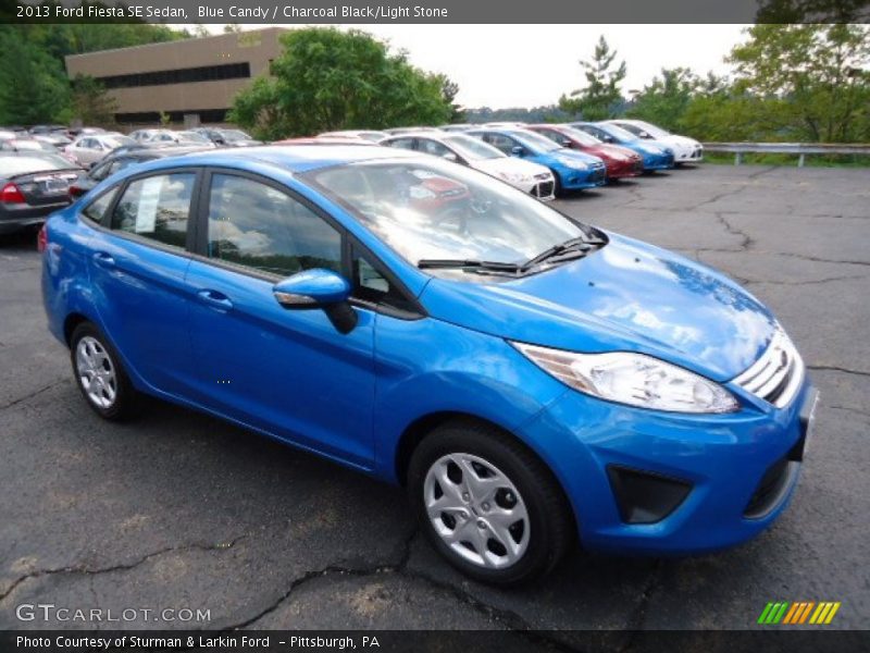 Blue Candy / Charcoal Black/Light Stone 2013 Ford Fiesta SE Sedan