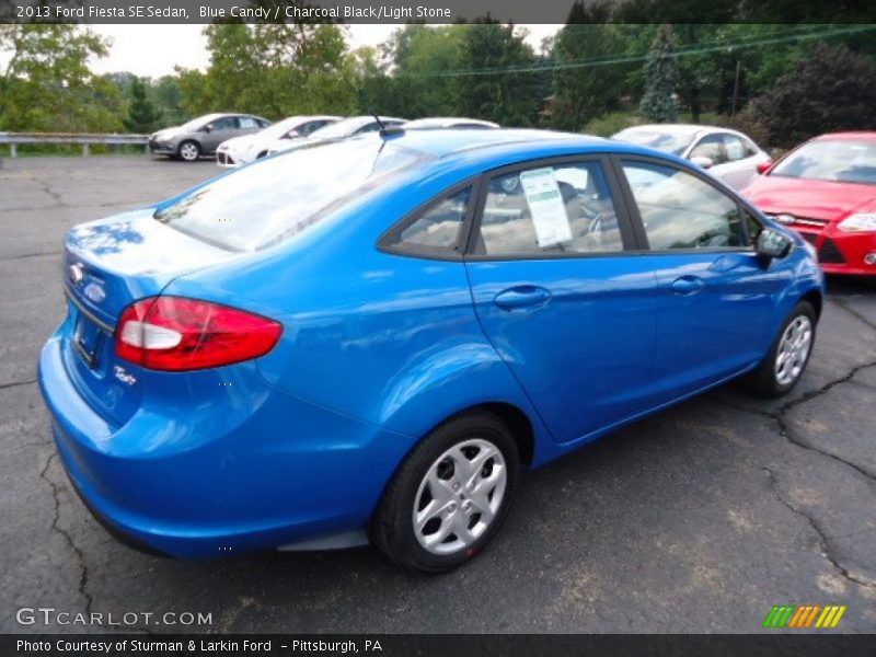Blue Candy / Charcoal Black/Light Stone 2013 Ford Fiesta SE Sedan