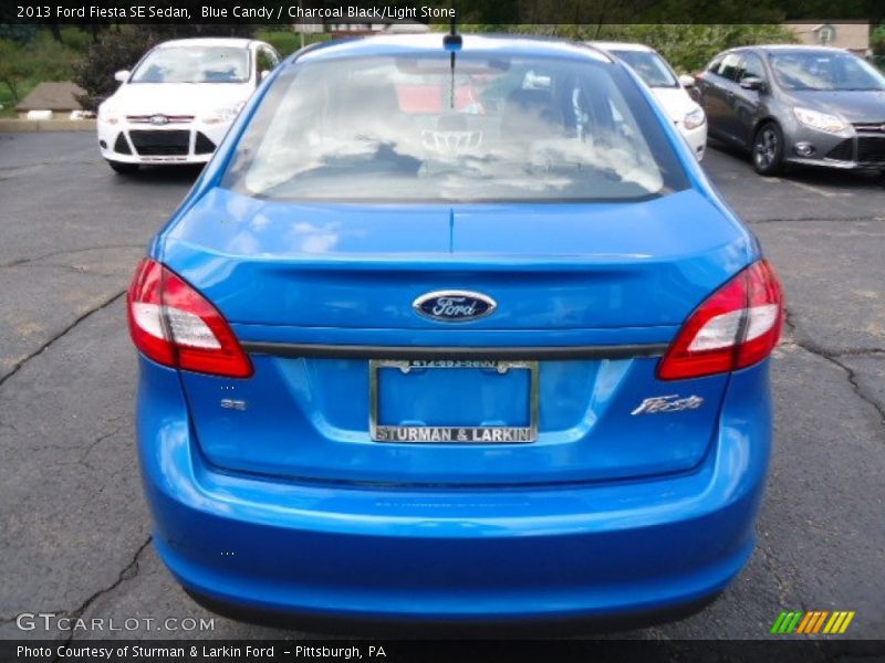 Blue Candy / Charcoal Black/Light Stone 2013 Ford Fiesta SE Sedan