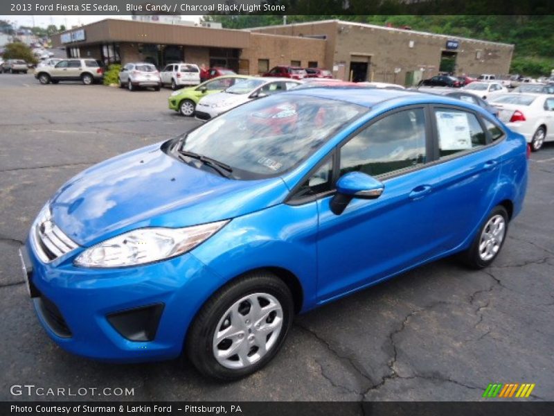 Blue Candy / Charcoal Black/Light Stone 2013 Ford Fiesta SE Sedan