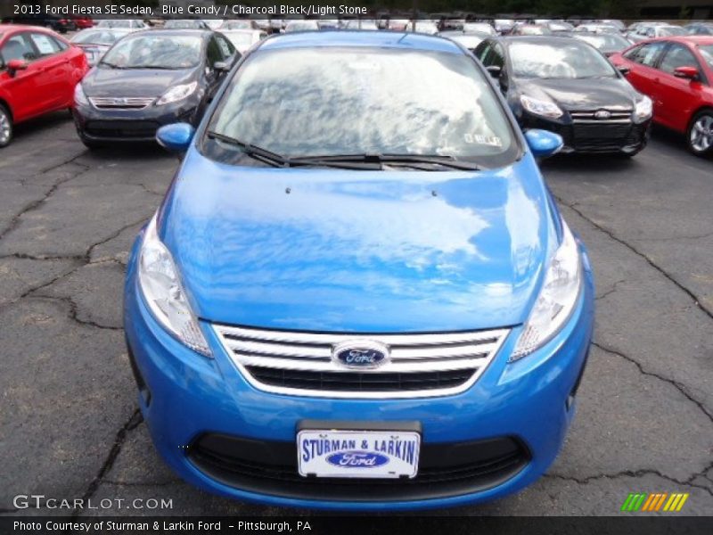 Blue Candy / Charcoal Black/Light Stone 2013 Ford Fiesta SE Sedan
