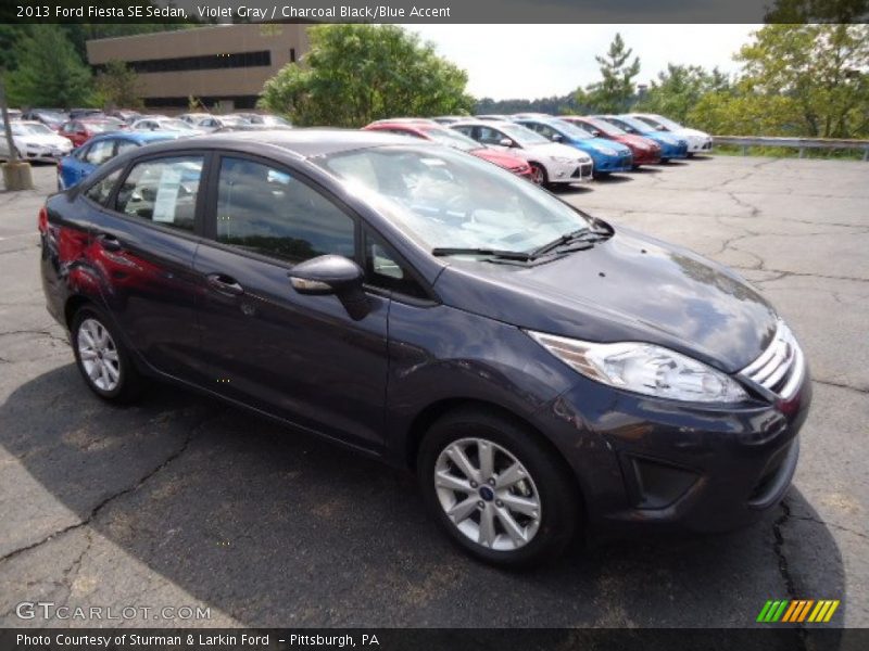 Violet Gray / Charcoal Black/Blue Accent 2013 Ford Fiesta SE Sedan
