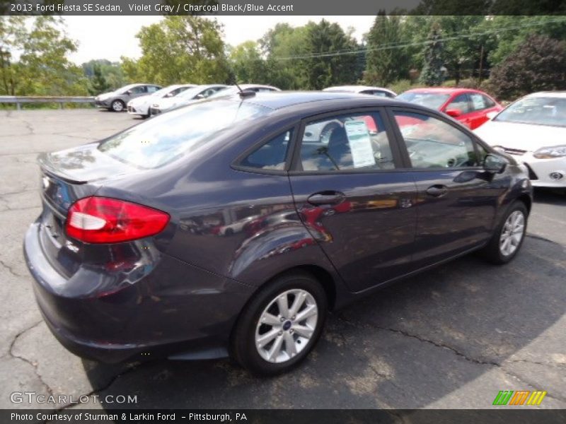 Violet Gray / Charcoal Black/Blue Accent 2013 Ford Fiesta SE Sedan