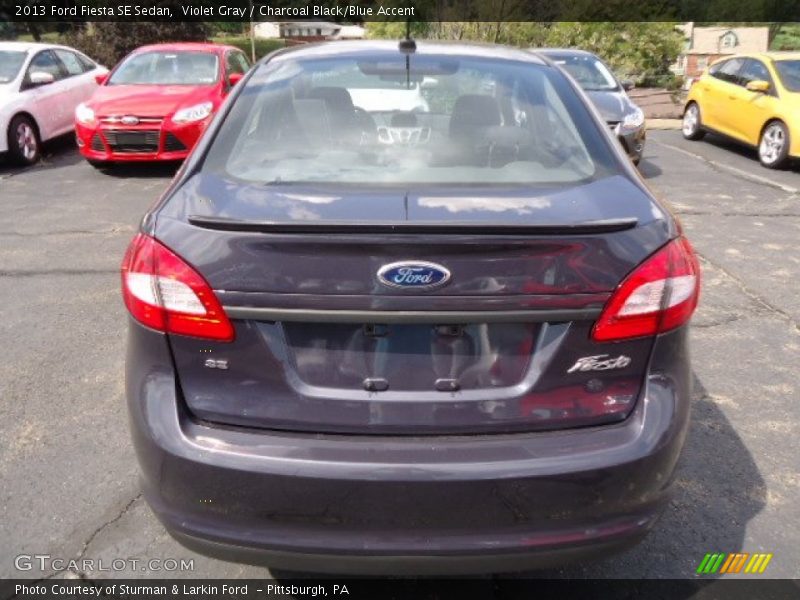 Violet Gray / Charcoal Black/Blue Accent 2013 Ford Fiesta SE Sedan