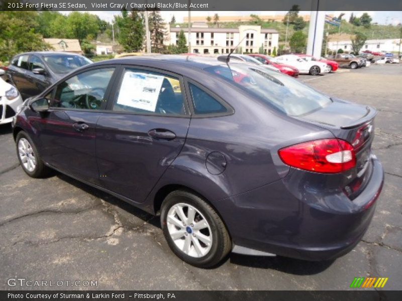 Violet Gray / Charcoal Black/Blue Accent 2013 Ford Fiesta SE Sedan