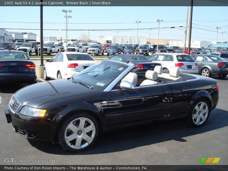 Brilliant Black / Silver/Black 2005 Audi S4 4.2 quattro Cabriolet