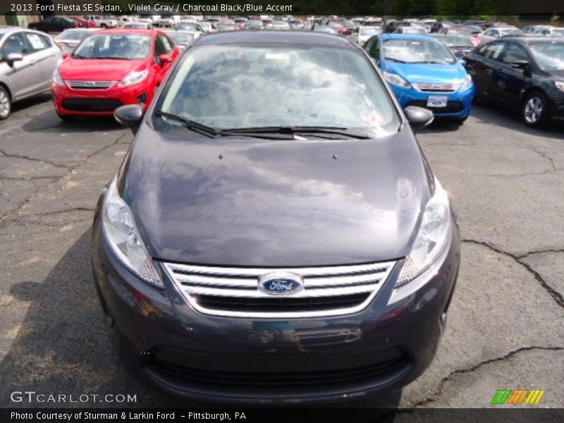 Violet Gray / Charcoal Black/Blue Accent 2013 Ford Fiesta SE Sedan