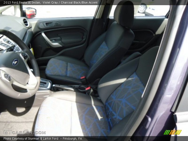 Violet Gray / Charcoal Black/Blue Accent 2013 Ford Fiesta SE Sedan