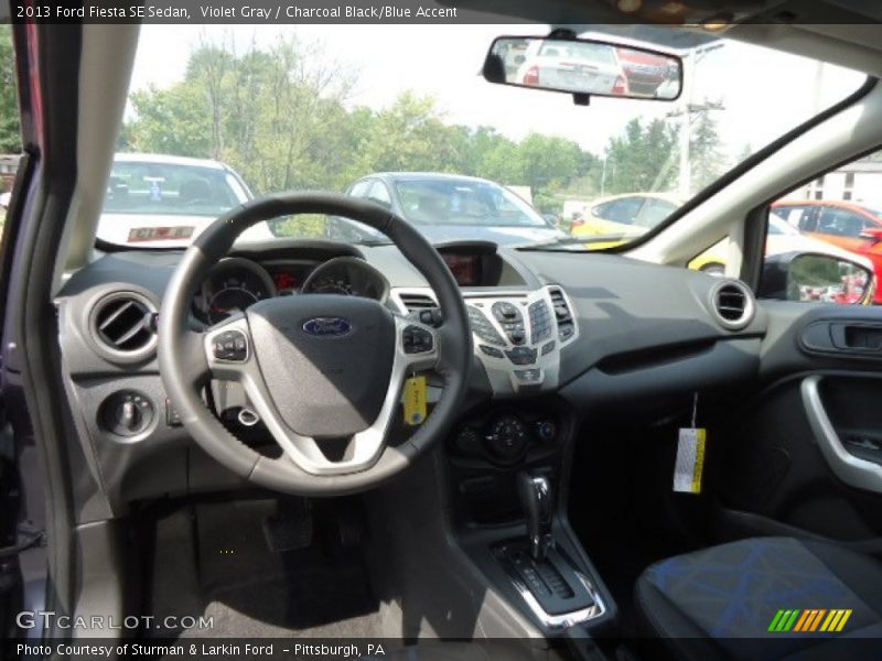 Violet Gray / Charcoal Black/Blue Accent 2013 Ford Fiesta SE Sedan