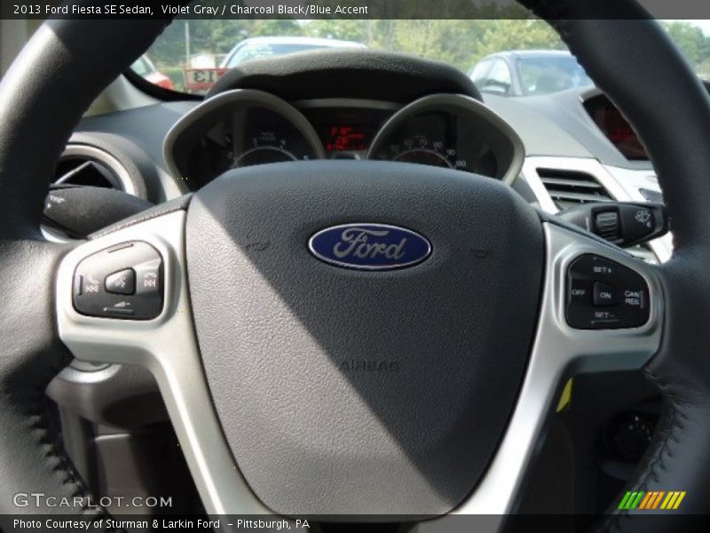 Violet Gray / Charcoal Black/Blue Accent 2013 Ford Fiesta SE Sedan
