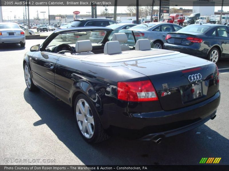 Brilliant Black / Silver/Black 2005 Audi S4 4.2 quattro Cabriolet