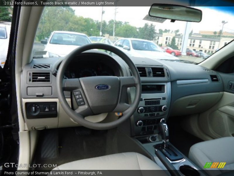 Tuxedo Black Metallic / Medium Light Stone 2012 Ford Fusion S