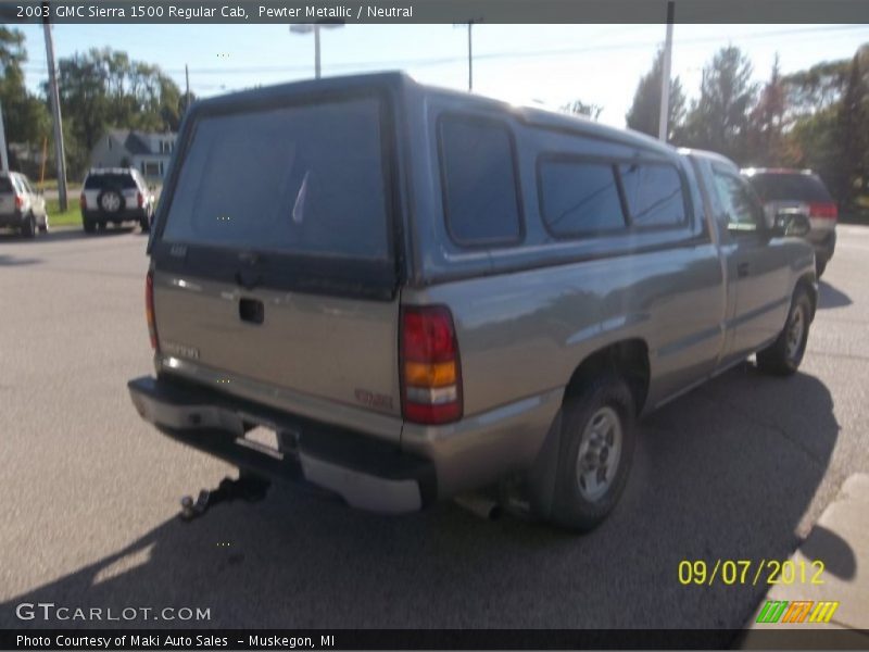 Pewter Metallic / Neutral 2003 GMC Sierra 1500 Regular Cab