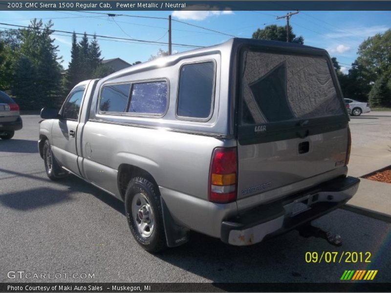 Pewter Metallic / Neutral 2003 GMC Sierra 1500 Regular Cab