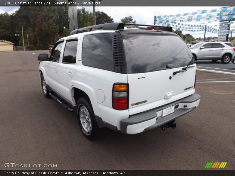 Summit White / Tan/Neutral 2005 Chevrolet Tahoe Z71