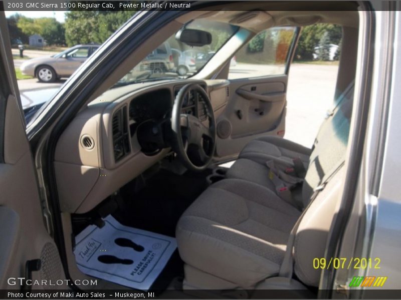 Pewter Metallic / Neutral 2003 GMC Sierra 1500 Regular Cab