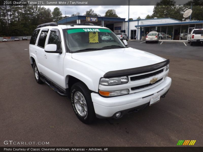 Summit White / Tan/Neutral 2005 Chevrolet Tahoe Z71