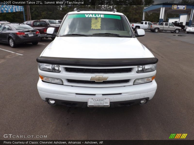 Summit White / Tan/Neutral 2005 Chevrolet Tahoe Z71