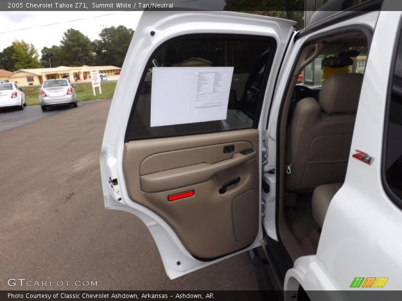 Summit White / Tan/Neutral 2005 Chevrolet Tahoe Z71
