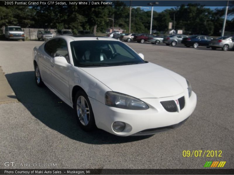 Ivory White / Dark Pewter 2005 Pontiac Grand Prix GTP Sedan