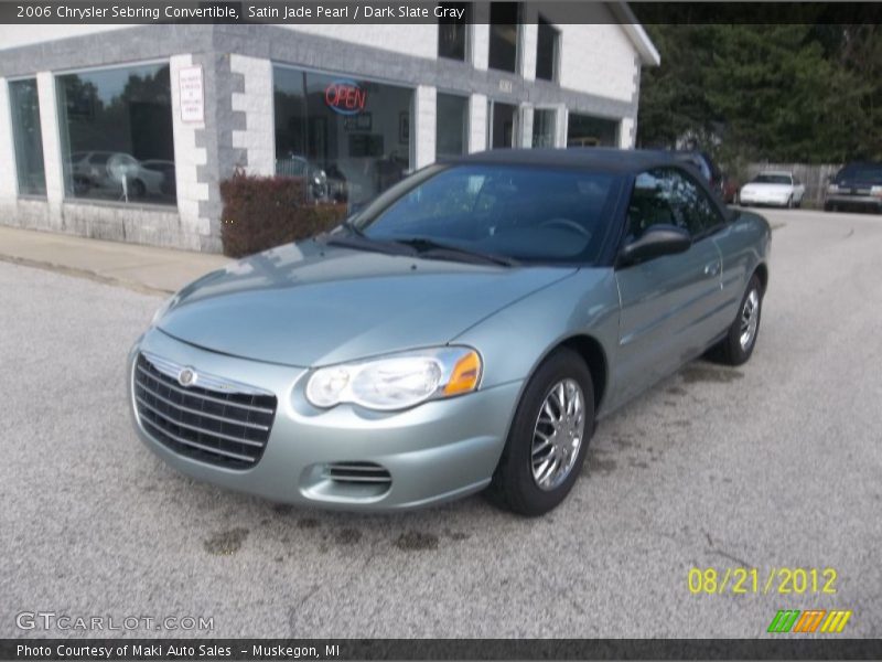 Satin Jade Pearl / Dark Slate Gray 2006 Chrysler Sebring Convertible