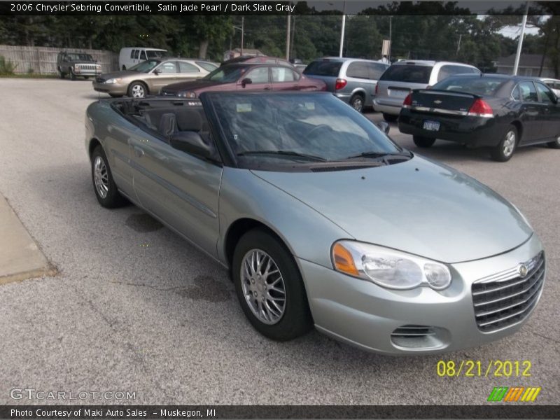Satin Jade Pearl / Dark Slate Gray 2006 Chrysler Sebring Convertible