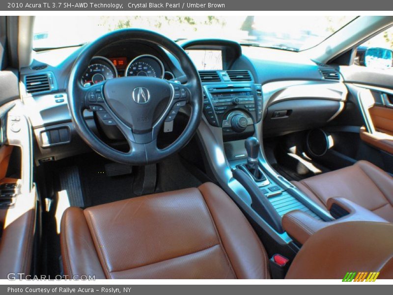 Crystal Black Pearl / Umber Brown 2010 Acura TL 3.7 SH-AWD Technology