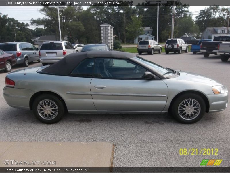 Satin Jade Pearl / Dark Slate Gray 2006 Chrysler Sebring Convertible