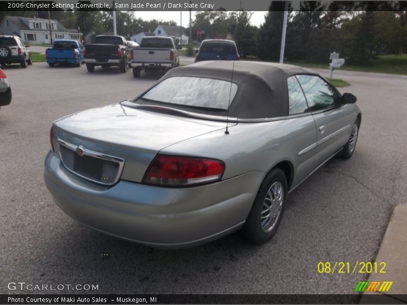 Satin Jade Pearl / Dark Slate Gray 2006 Chrysler Sebring Convertible