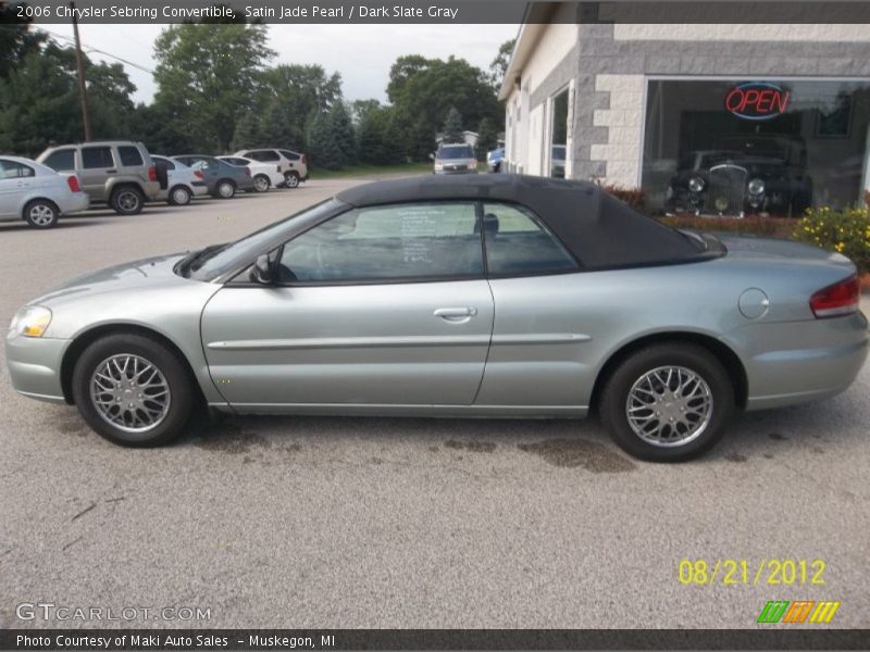 Satin Jade Pearl / Dark Slate Gray 2006 Chrysler Sebring Convertible