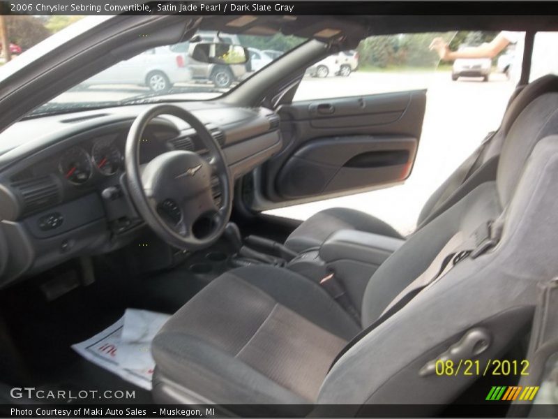 Satin Jade Pearl / Dark Slate Gray 2006 Chrysler Sebring Convertible