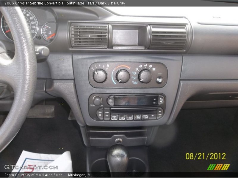 Satin Jade Pearl / Dark Slate Gray 2006 Chrysler Sebring Convertible