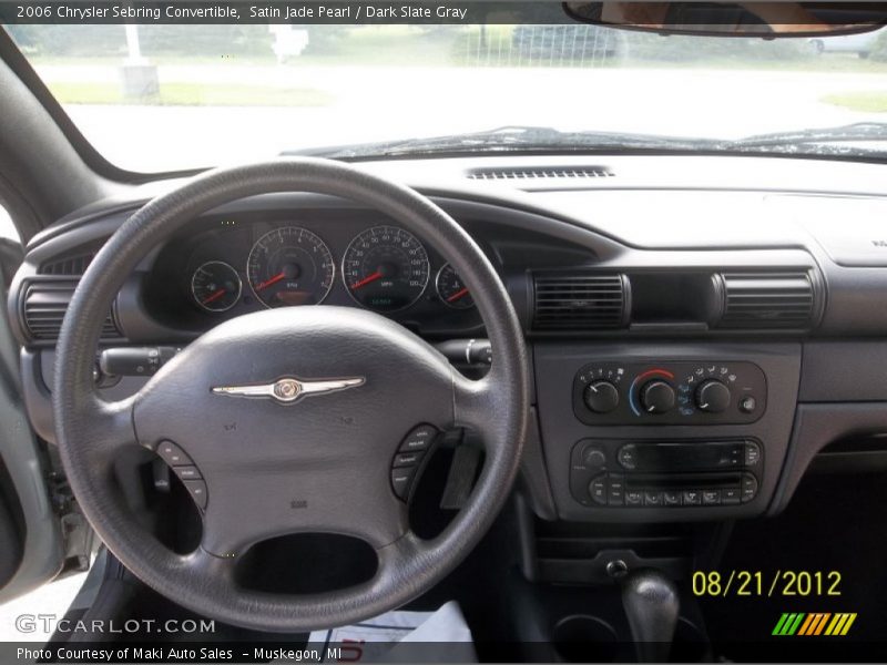 Satin Jade Pearl / Dark Slate Gray 2006 Chrysler Sebring Convertible