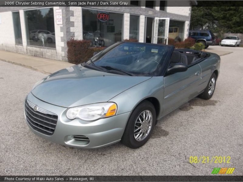 Satin Jade Pearl / Dark Slate Gray 2006 Chrysler Sebring Convertible