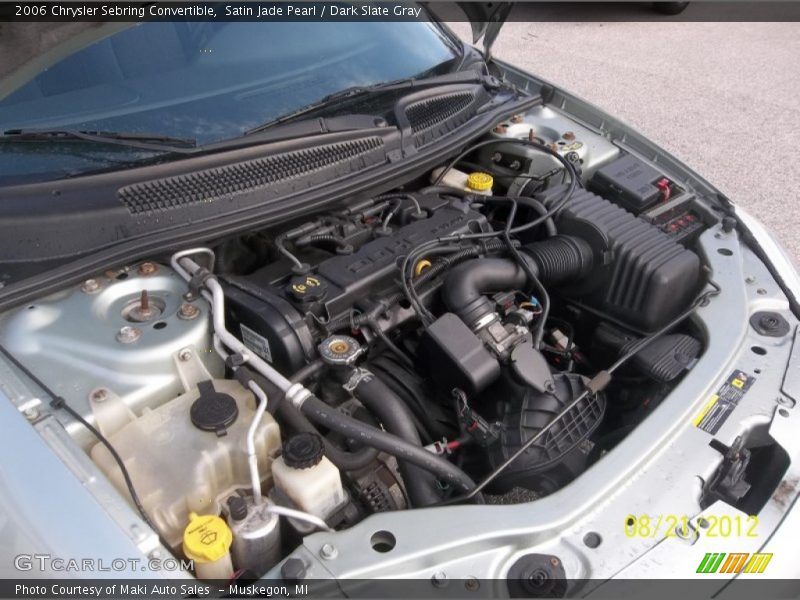 Satin Jade Pearl / Dark Slate Gray 2006 Chrysler Sebring Convertible