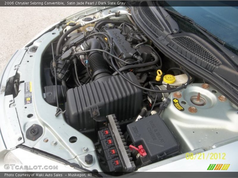 Satin Jade Pearl / Dark Slate Gray 2006 Chrysler Sebring Convertible