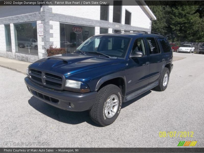 Patriot Blue Pearl / Dark Slate Gray 2002 Dodge Durango Sport 4x4