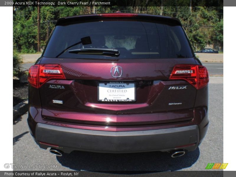Dark Cherry Pearl / Parchment 2009 Acura MDX Technology